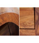 Table basse courbée en sesham 100 cm
