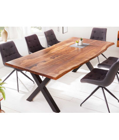 Table de repas sesham et métal