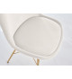 Chaise velours champagne pieds métal doré