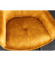 Fauteuils de bar jaune moutarde et métal noir