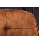 Chaises de bar velours marron