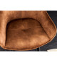 Chaises de bar velours marron