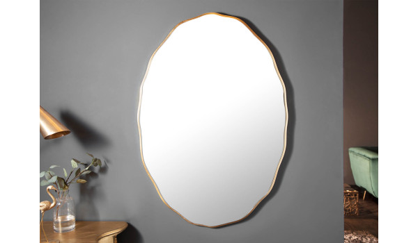 Miroir ovale doré 100 cm