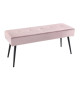 Banc d'entrée en velours rose 100 cm