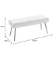 Banc d'entrée en velours rose 100 cm