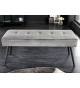 Banc d'entrée en velours gris 100 cm