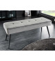 Banc d'entrée en velours gris 100 cm