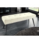 Banc 100 cm velours champagne et métal noir