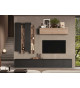 Ensemble TV chêne et lave