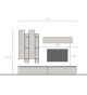 Composition tv avec rangements muraux