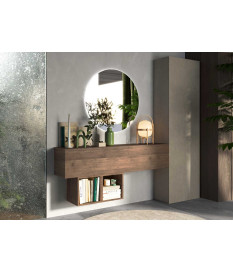 Ensemble d'entrée contemporain avec miroir