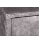 Chevet en velours gris foncé 2 tiroirs