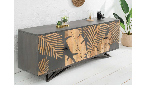 Buffet contemporain avec ornements en fleurs
