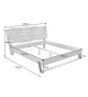 Lit 2 places bois massif et placage