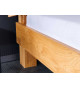 Lit 2 places bois massif et placage