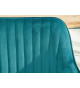 Chaises en velours turquoise avec accoudoir