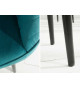 Chaises en velours turquoise avec accoudoir