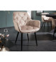 Chaises en velours champagne