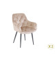 Chaises en velours champagne