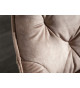 Chaises en velours champagne
