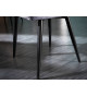 Chaises en velours gris et métal noir