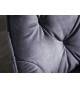 Chaises en velours gris et métal noir