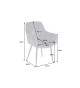 Fauteuils velours gris vert et métal noir