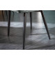 Fauteuils velours gris vert et métal noir