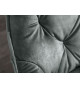 Fauteuils velours gris vert et métal noir