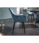 Chaises avec accoudoirs pétrole