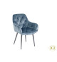 Chaises avec accoudoirs pétrole