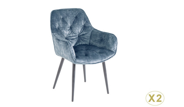 Chaises avec accoudoirs pétrole