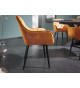 Fauteuils velours jaune moutarde