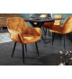 Fauteuils velours jaune moutarde