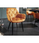 Fauteuils velours jaune moutarde