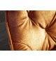 Fauteuils velours jaune moutarde