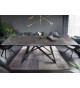 Table de repas contemporain céramique et métal