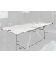 Table extensible en céramique couleur marbre blanc