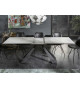 Table extensible en céramique couleur marbre blanc
