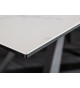 Table extensible en céramique couleur marbre blanc