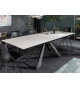 Table extensible en céramique couleur marbre blanc