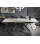 Table extensible en céramique couleur marbre blanc