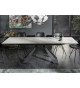 Table extensible en céramique couleur marbre blanc
