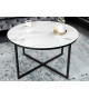 Table basses ronde en verre et métal 80 cm