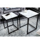 Lot de 2 tables d'appoint modernes