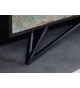 Meuble TV 200 cm bois et feuille de pierre