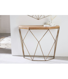 Console 90 cm manguier et laiton