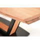 Table de repas en bois et socle en métal
