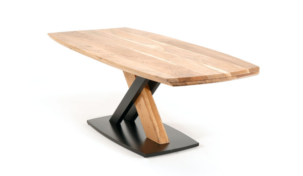 Table salle à manger bois massif et métal