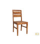 Chaises en bois massif